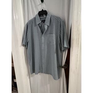 Marmot Men’s Blue Grid Pattern Button Up Shirt Sz L